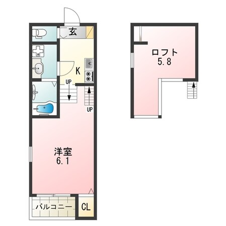 長原駅 徒歩2分 2階の物件間取画像